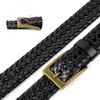 JASGOOD Men's Braided Leather Woven Belt for Men Casual Jeans