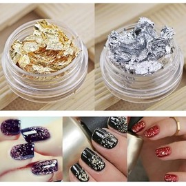 LISMYAKEY Gold Foil Sheet for Hair Nail Imitation Gold Foil for Hair Silver Foil for Hair Hair Ornaments Gold Foil Flakes Hair Arrangement Coming of Age Ceremonies Weddings Graduation Ceremony