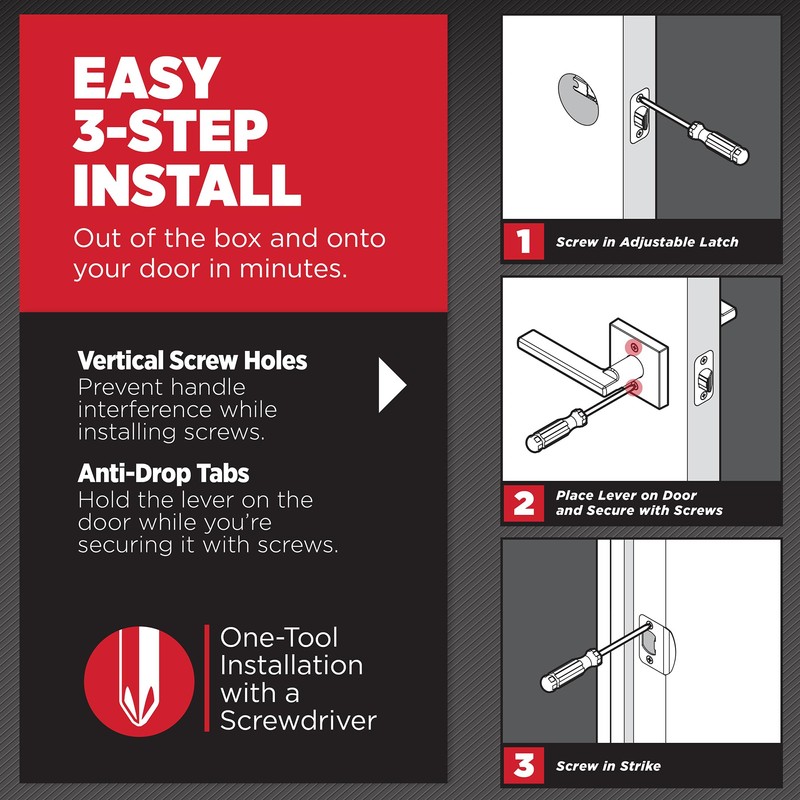 Kwikset Halifax Interior Privacy Door Handle with Lock, Door Lever