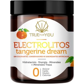 Electrolitos sin Azúcar, Hidratación en Polvo, Adicionado con Calcio, Zinc y Potasio. Keto, Paleo y Vegano, Sabor Mandarina.