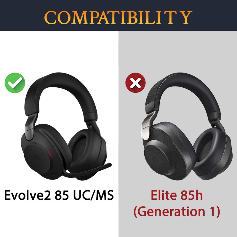 SOULWIT Cooling Gel Earpads Replacement for Jabra Evolve2 85 UC/Evolve