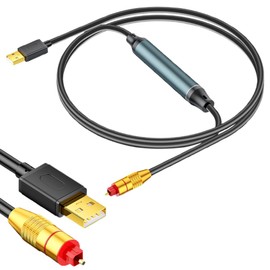 WAVATA USB to Optical Audio Adapter, USB A to Fibre Optic Audio SPDIF Port Connection, 1.5 m Multipurpose Digital Sound Converter for Laptops, Computer and Home Cinema Systems, Easy Plug and Play
