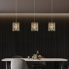 NISIDUN Modern K9 Crystal Pendant Lights Kitchen Island,1 Lighting Gold