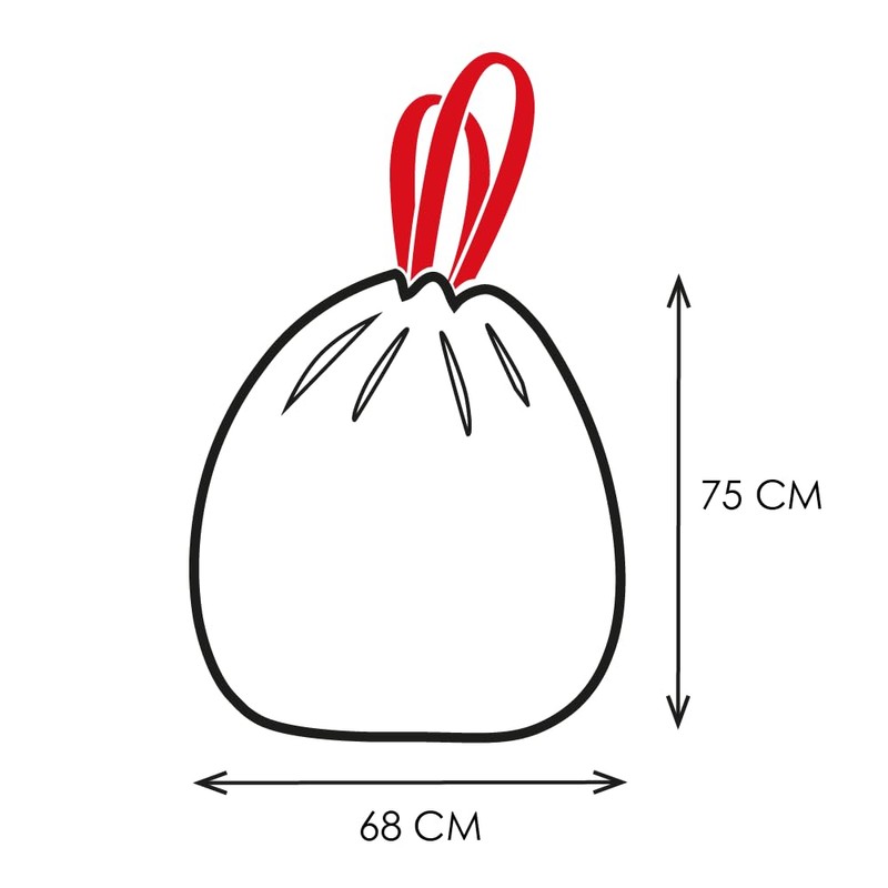Alfapac - 10 Bags 50 L with Slider Straps, Very