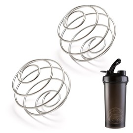 iziusy 2 Pcs Stainless Steel Shaker Balls for Bottles Protein Mixing Whisk (2 inch)