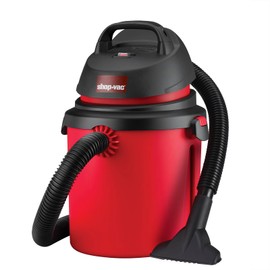 Shop-Vac 5890489 4 Gallon 4.0 Peak HP Wet/Dry Vacuum, 1.25 Inch Diameter x 4 Foot Hose, 6 Foot Cord, Ideal for Jobsite, Garage & Workshop