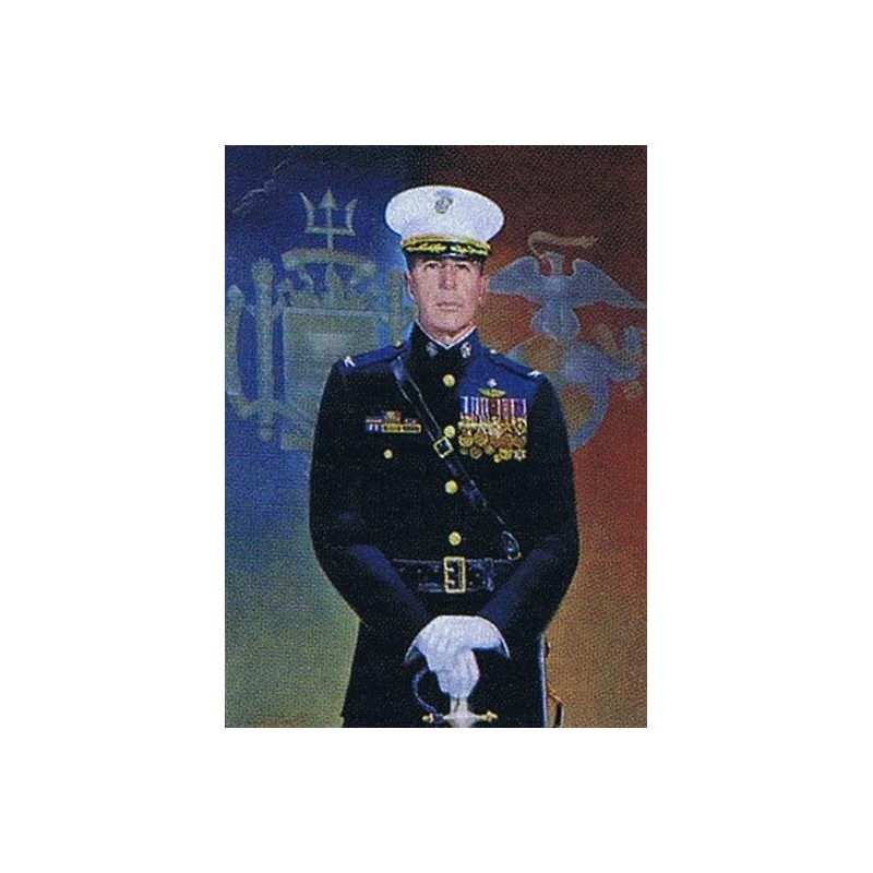 USNA Print signed by Col John Ripley (Navy Cross), USNA