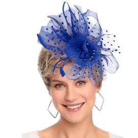 Fascinator Hats Women Tea Party Headpiece Derb Hat Flower Headband Wedding Cocktail Mesh Feathers Headwear Hair Clip