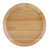 Round Wood Tea Tray Sushi Snacks Fruits Serving Plate Dish
