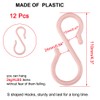 sourcing map 12 Pack S Shaped Hooks Plastic Hanging Use