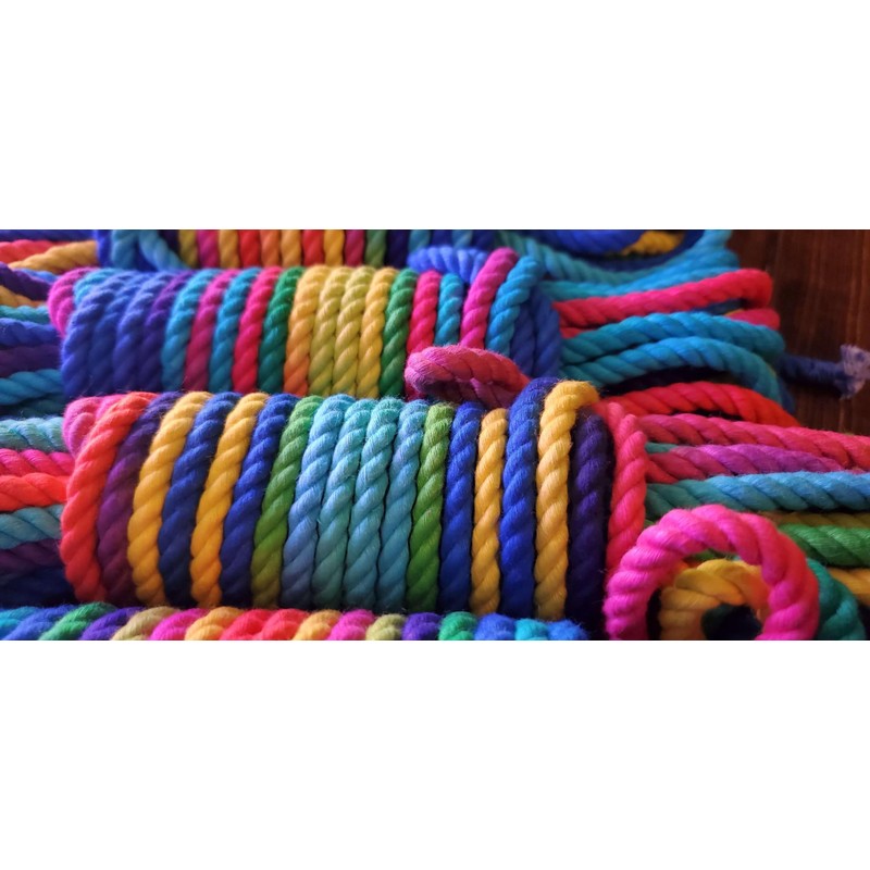 Rainbow Bamboo Rope | 40 Foot Long Soft Braided Craft