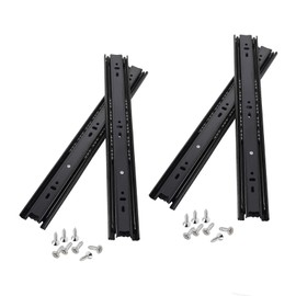 2 Pairs Full Extension Drawer Slide,18” Cabinet Drawer Runner,Heavy Duty 100lb Load Capacity Side Mount Ball Bearing Kitchen Slides