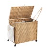Laundry Hamper with Wheels, 34.3 Gallon(130L) Rolling Laundry Basket with