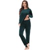 Women Velour Lounge Set 2 Piece Velvet Pajama Set Sweatsuit