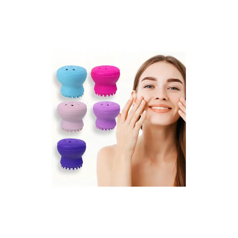 Cepillo Exfoliante Facial Silicona Puntos Negros Colores
