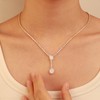 BaronCara Tennis Necklaces for Women Dainty 14K Gold Plated Diamond