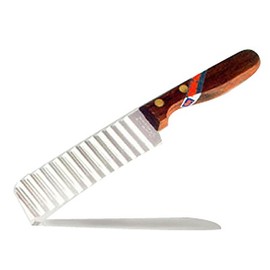Crinkle Cutter Knife, Wood Handle (#019)