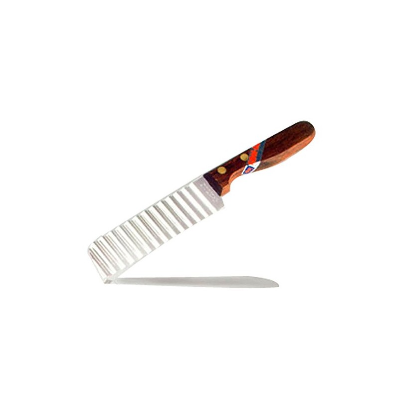 Crinkle Cutter Knife, Wood Handle (#019)