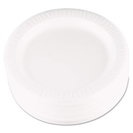 Quiet Classic Laminated Foam Dinnerware, Plate, 9" dia, WH, 125/PK, 4 Packs/CT