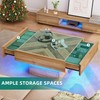 YITAHOME LED Game Coffee Table with 2 Drawers Storage, Square