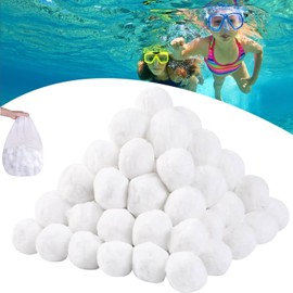 4.5 Lbs Pool Filter Balls Sand Replacement Filters Reusable Media High Efficiency Filtration for Cleaning Swimming Pools and Aquariums Pump Fish Tank (2, Kilograms)