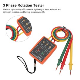 3 Phase AC60~600V Rotation Tester 20Hz to 400Hz Wide Frequency Range AC Phase Sequence Meter for Alternating Current Measurement
