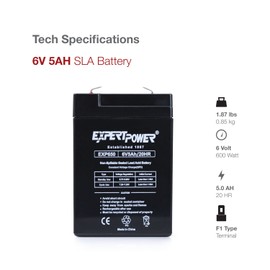 6V 5Ah SLA Rechargeable Battery