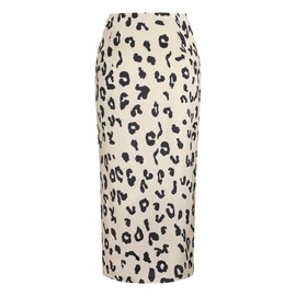 ZAFUL Boho Skirt for Women Asymmetrical Skirts Tied Floral Paisley Printed High Waist Ruched Skirts for Women(Leopard,M)