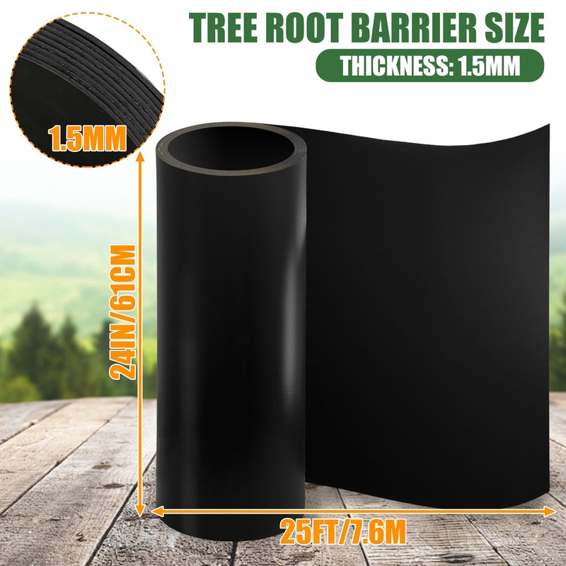 Joewuzun Tree Root Barrier 24in Tree Root Barrier Heavy Duty