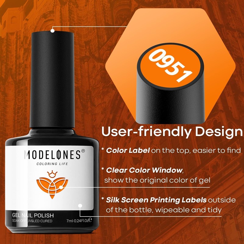 Modelones Gel Nail Polish Set, 12 Colors Christmas Winter Nude