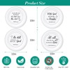 Christian Melamine Dinner Plates 4Pcs, Reusable Inspirational Religious Dinnerware Set,
