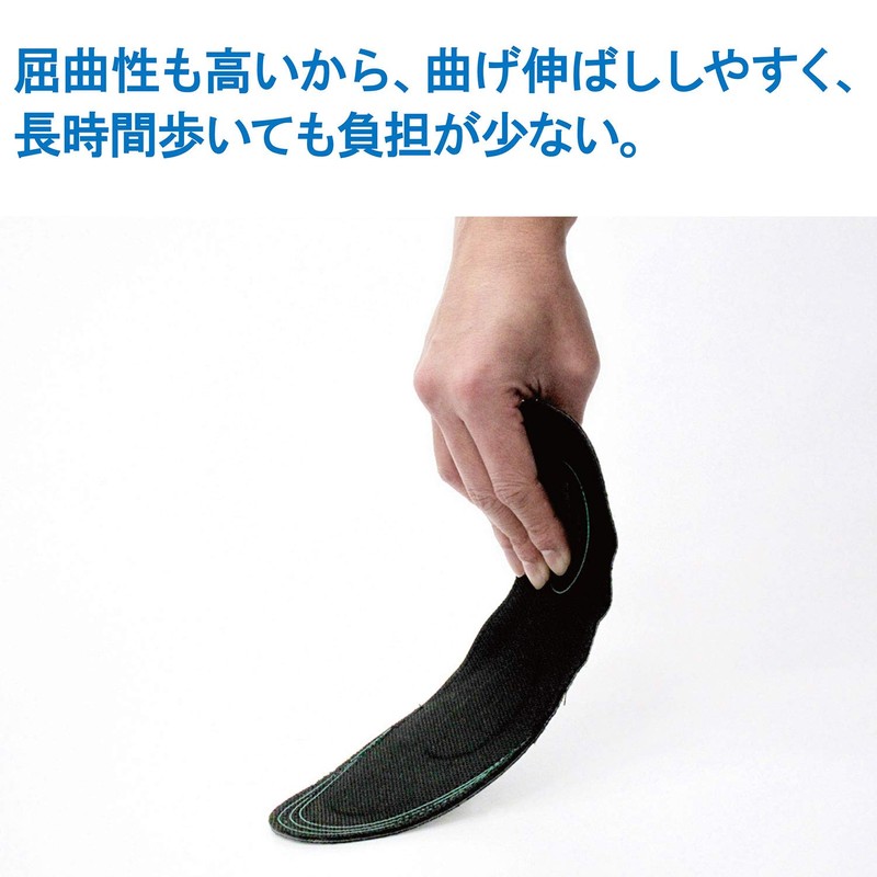Midori Anzen Men's Insoles with Step Prevention Board, Black