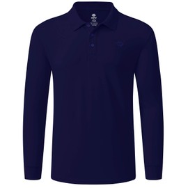 MoFiz Men's Golf Shirts Polo Jersey T-Shirts Sports Polo Shirts Long Sleeve Winter Casual T-Shirts Size Navy M