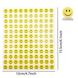 6000 Pieces Happy Smile Face Stickers for Kids School Reward Behavior Chart,3/8 Inch Toddler Incentive Stickers for Teachers Reward Students, Training Rewards (Yellow Smile Face-50 Sheets)
