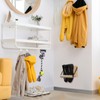 Mifoci 2 Pcs Wall Mounted Shoe Rack Organizer Wooden Modern