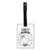Gift Base Crazy Narwhal Lady Stars Visual Luggage Tag with