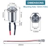 DMWD 5pcs 12mm Latching Push Button Switch High Round Head