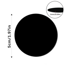 DMJOULI 5cm Acrylic Sheet Black Round Perspex Sheet,1mm Perspex Sheets Cut to Size Plastic Sheet for Home Decor,Painting,Sign and More Craft DIY.(20pcs)