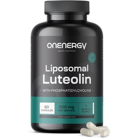 OnEnergy Liposomal Luteolin 500 mg - 60 Vegetable Capsules - Natural Flavonoid - Excellent Absorption and Effectiveness - With Added Phosphatidylcholine - Daily Support