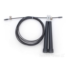 treadlife fitness Ultra Speed Cable Jump Rope - Wire - Double Unders - Black - Skipping Xfit