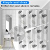 4 Pack Shower Curtain Clips, Windproof Shower Splash Guard，Self Adhesive