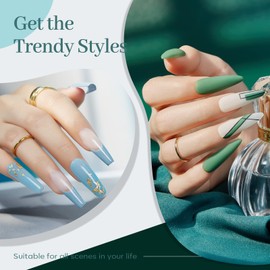 Modelones Polygel Set mit 6 Farben Grün Poly Gel Nägel Selber Set Quick Extension Building Acrylgel für Starter Nail Art Nageldesign Selber Machen