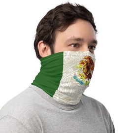 MEXICO AZTEC GOLD Calendar Face Mask Neck Gaiter Shield Bandana UV Protection Motorcycle Cycling Riding Running Headbands (GOLD)