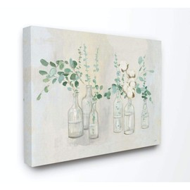 Stupell Industries Flowers and Plants Neutral Grey Green Painting Canvas Wall Art, 24 x 30, Multi-Color