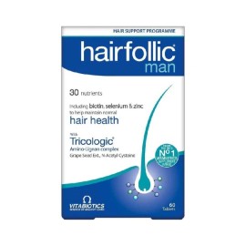 VITABIOTICS WELLMAN HAIRFOLLIC MAN. HAIR SUPPORT PROGRAMME 60CAPSULES