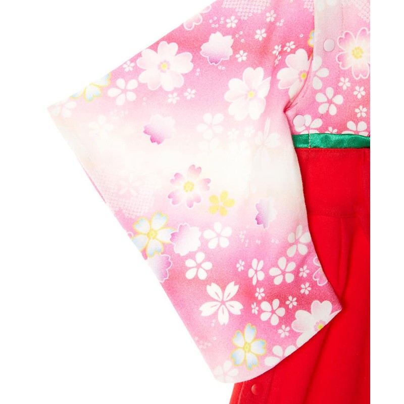 Aenak Hakama Romper, Full Then, Girls' Hakama, Floral Pattern, Hinamatsuri,