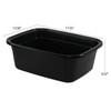 Uumitty 2 Pack 18 Quart Rectangular Plastic Dishpans, Black Plastic