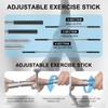 Adjustable 5ft Yoga Stick, Steel Stretching Stick for Mobility, Flexibility