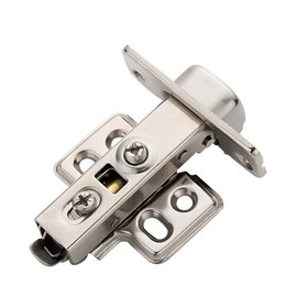 ANGSTROM 10-Pack Frameless Cabinet Hinges, 35mm Boring Hole, 48mm Screw Center-to-Center, 105-Degree Soft-Closing Concealed European Style, 2D Adjustable Clip-On (Half-Overlay)