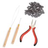 JFFX Microlinks Hair Extensions Tools Kit Plier - Pulling Hook